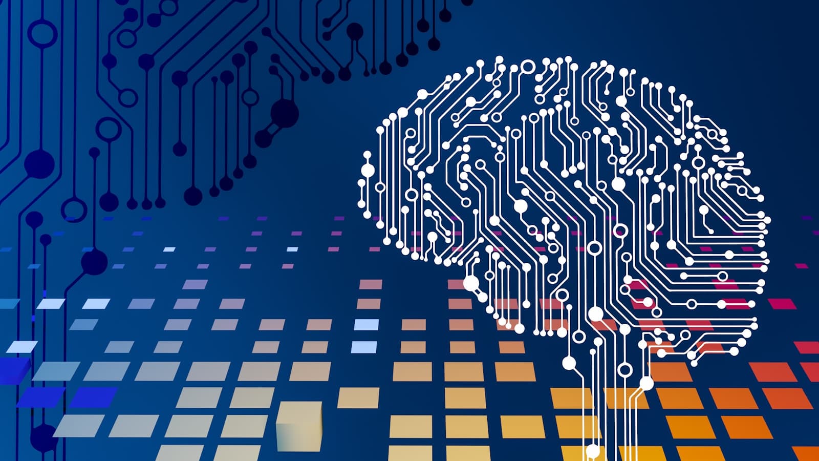 AI technology visualization with neural network patterns representing radio broadcasting innovation